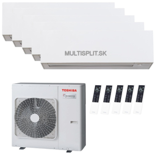 Klimatizácia Toshiba Daiseikai 10 multisplit 5x 2,5kW + vonkajšia j. 10kW 